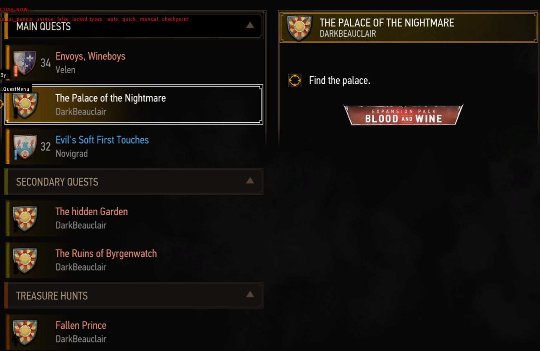 Show the look of the modified Journal Quest Menu